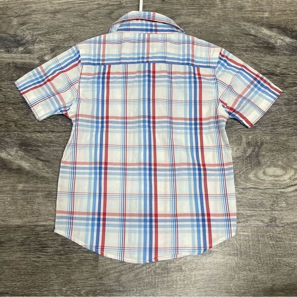 NWT! TOMMY HILFIGER Button Up Red White Blue Kids Boys Size 4 New School preppy - Picture 6 of 7
